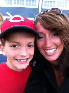 jacob and me at Red's game