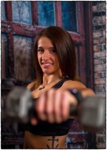 nicole with dumbbell